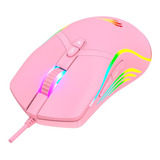 Mouse Gamer Havit Gamenote Ms1026 Rgb 6.400 Dpi 7 Botões Cor Rosa