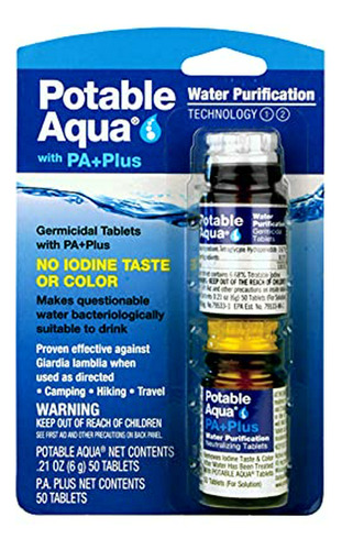 Tabletas Potables De Purificación De Agua Aqua Con Tabletas 