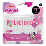 Vela Pastel Felicidades Palillo Fiesta Minnie Mouse Min0m1