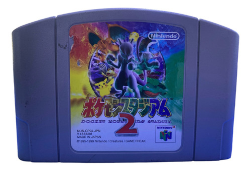 Jogo Pokemon Stadium 2 Original Japonês Somente A Fita