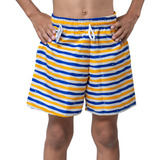 Kit Com 03 Bermudas Praia Estampada Infantil Com Elástico