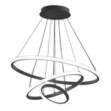 Lampara De Techo Colgante Led Diseño Triple Aro Moderno 48w