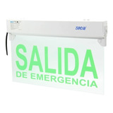 Cartel Autonomo Señalizador Salida Emergencia Led 220 V Sica