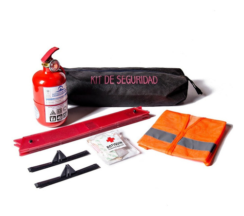 Kit De Seguridad Auto 4 En 1 Vtv Matafuegos Reglamentario 