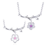 Collar Plata 925 Flores Sakura Cerezo Ciruelo Joyas Mujer