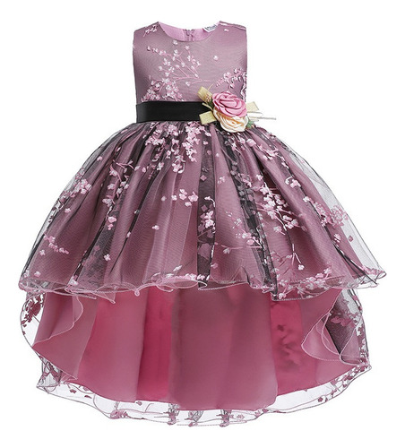 Vestido De Princesa Estampado Sin Mangas Niñas De Fiesta