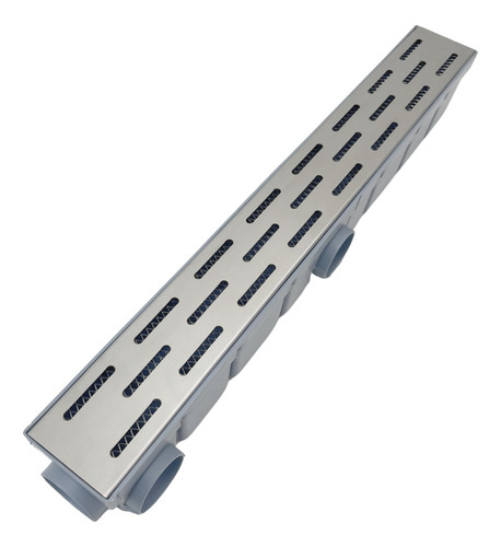 Ralo Linear Inox 6x50 Tracejado Coletor Cinza Tela 6 Unidade