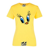 Playera Dama Cara P1olín Tweety Loney Tune + Stiker