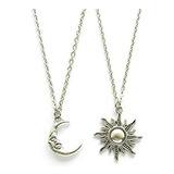 Collar Amistad Luna Y Sol Bff Mujer