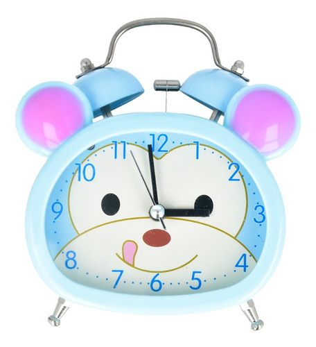 Reloj Despertador Campana Para Niño Alarma Y Luz Infantil