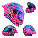 Casco Moto Rosa Mujer Koi Deportivo Certificado Dot Kov 