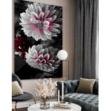 Cuadros Modernos Decorativos 0,90 X 0,60 Flores Blancas 2
