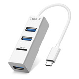 Hub Usb C 4 En 1  Multi Puerto Usb Sdcard  Windows Macbook