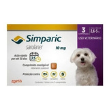 Simparic Antipulga E Carraparo P/ Cachorro 2,6 A 5kg 10mg