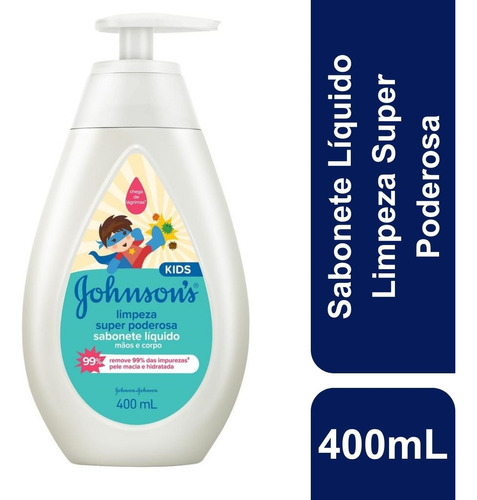 Johnson's Kids Sabonete Líquido Limpeza Super Poderosa 400ml