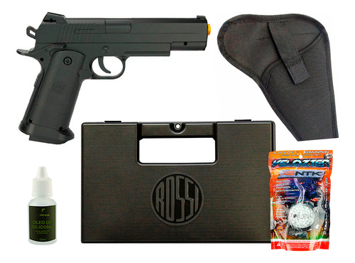 Pistola Air Soft Barato Metal 1911 Mola + Kit Munição + Case