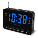 Radio Reloj Despertador Con Reloj Digital Puerto Usb Pe...