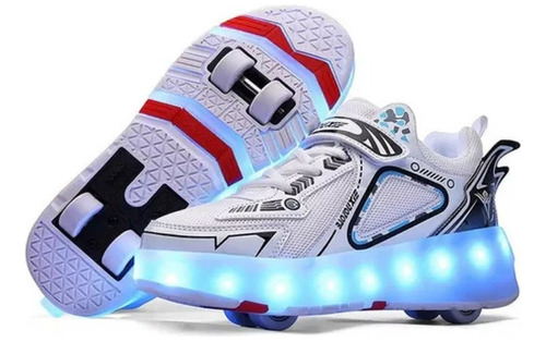 Zapatillas De Cuatro Ruedas Con Luz Led Para Niños