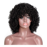 Peruca Cabelo Encaracolado Pequeno Curto Feminina J