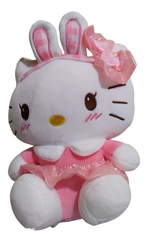 Peluche Hello Kitty Con Orejas De Conejo 28 Cm