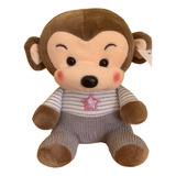 Peluche Monito Con Ropa Kawaii De Felpa Suave 21cm