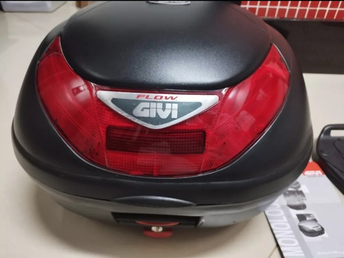 Baú Givi 35 Litros Monolock Flow Bauleto Traseiro Com Base