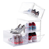 Caja Organizadora De Zapatos Set X2 Casatua Apilable Premium