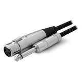 Cable De Audio Prof. Plug 6.5 Macho A Canon Hembra 1mts 