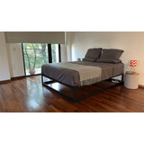 Cama Minimalista Tuxon Plataforma 150x190 Base Una Pieza