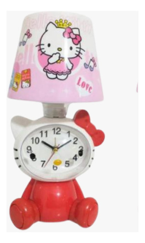 Lámpara Reloj De Noche Para Mesa Escritorio Hello Kitty 