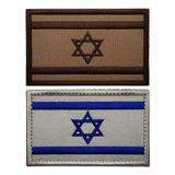 2 Pcs Israel Bandera Parche Coser Bordado Táctico Isra...