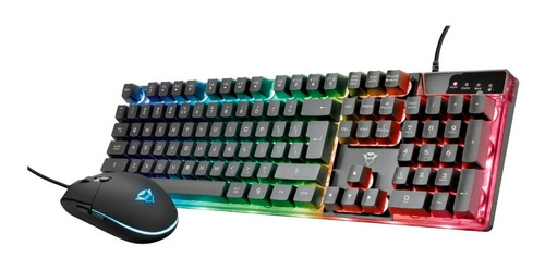 Kit Teclado Y Mouse Trust Gxt-838 Azor Iluminado Rgb 3000dpi