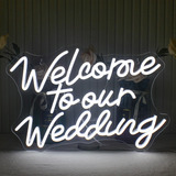 Luz Led De Neón Wanxing Welcome To My Wedding, Alimentada Po