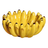 Bowl Mini Fruteira Banana Amarelo Lima Scalla Cerâmica 