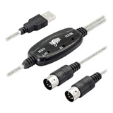 A Adaptador De Cable Usb Midi, Usb A Macho A Midi Din De 5