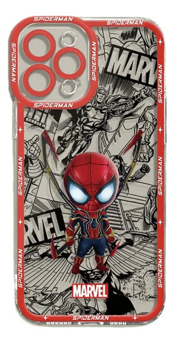 Funda De Teléfono Marvel Spiderman Para iPhone 15 Pro 13 14