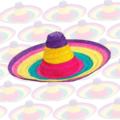 Sombrero Gorro Mexicano Mariachi Cotillon Disfraz Fiesta X12