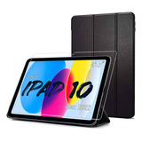 Capa Para iPad 10 Geração 10.9 A2696 + +pelicula De Vidro Cor Preto