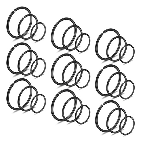 12-27pcs 22g Acero Inoxidable Falso Nariz Septum Aro An...