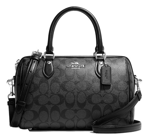 Bolsa Coach Original Rowan Satchel Signature Grafito Plata