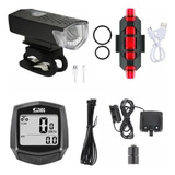 Kit Accesorios Bicicleta Linterno+parpade+velocímetro