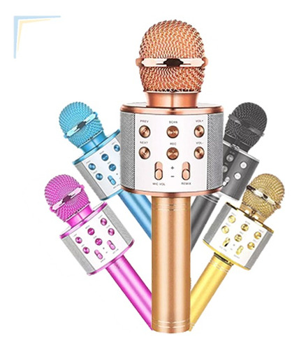  Microfone Bluetooth Sem Fio Youtuber Karaoke Infantil Led