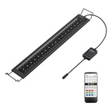 Luz Led Para Acuario Nicrew Rgb + W 24/7 Con Control Remoto,