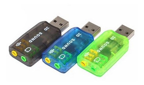 Placa De Som Usb 5.1 3d Adaptador Audio