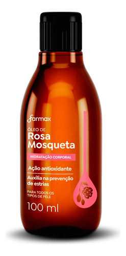 Óleo De Rosa Mosqueta 100 Ml Farmax - Para Manchas E Estrias