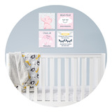Placas Decorativas Infantil Bebê Menina E Menino Kit 4