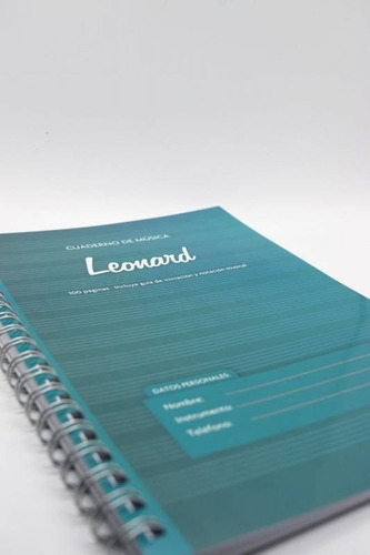 Cuaderno Pentagramado Leonard 100 Pág Espiralado Cuota