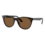 Óculos De Sol Polarizados Ray-ban Wayfarer Ii Classic Standard Armação De Acetato Cor Gloss Spotted Havana, Lente Brown Clássica, Haste Gloss Spotted Havana De Acetato - Rb2185