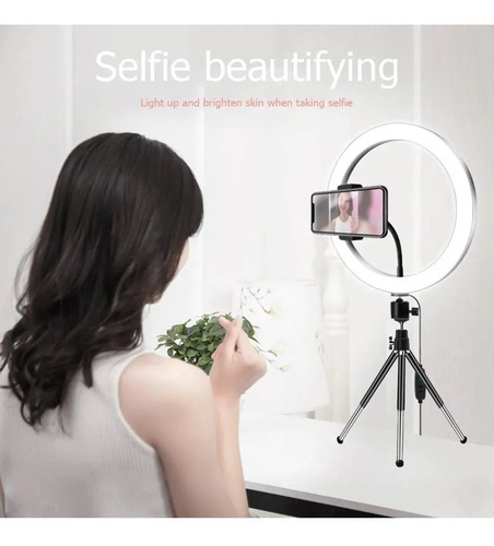 Aro Led Anillo Luz Led Selfie 26cm + Mini Tripode Extendible