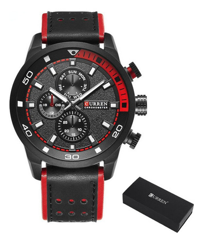 Reloj Deportivo Curren M8250 De Cuarzo Y Piel